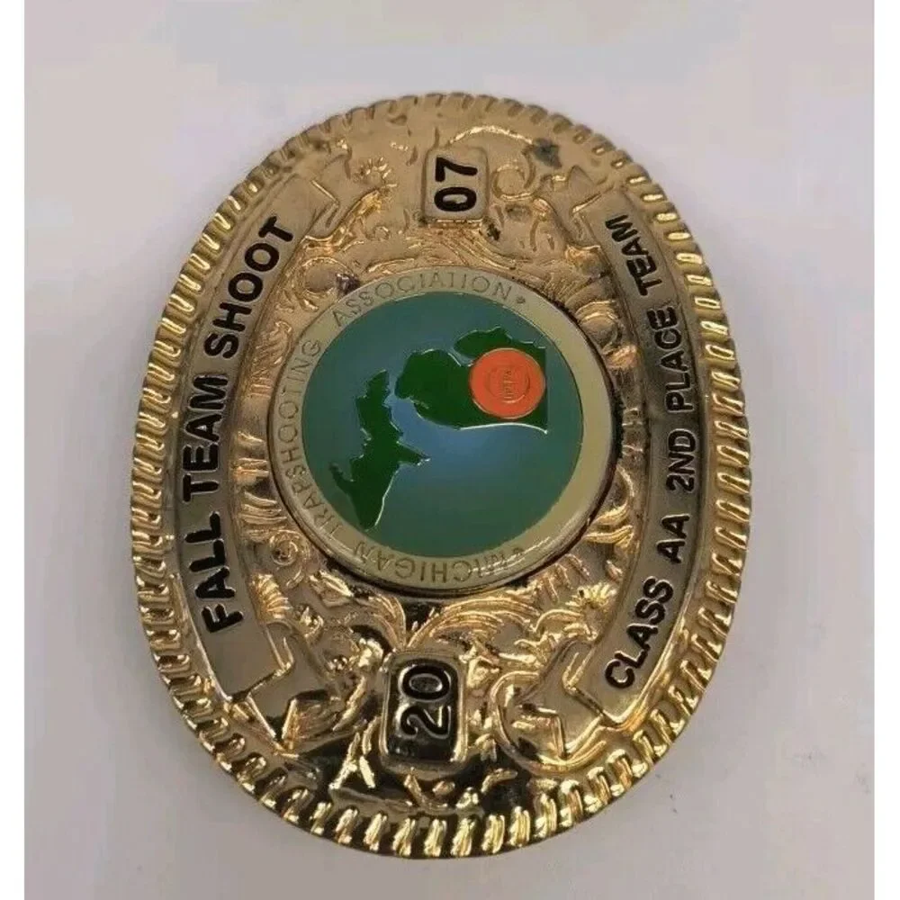 Shooting Gold Fall Team Shoot 2007 Class AA 2nd Place Team Belt Buckle
